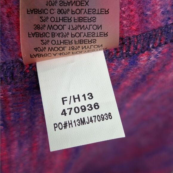 Title Nine Sweater Jacket Swacket Wool Blend Fleece Lined M Full Zip High Neck - Picture 10 of 12